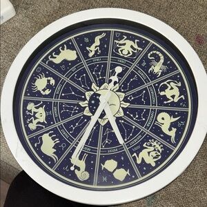 EARTHBOUND Zodiac Clock - Navy and Cream